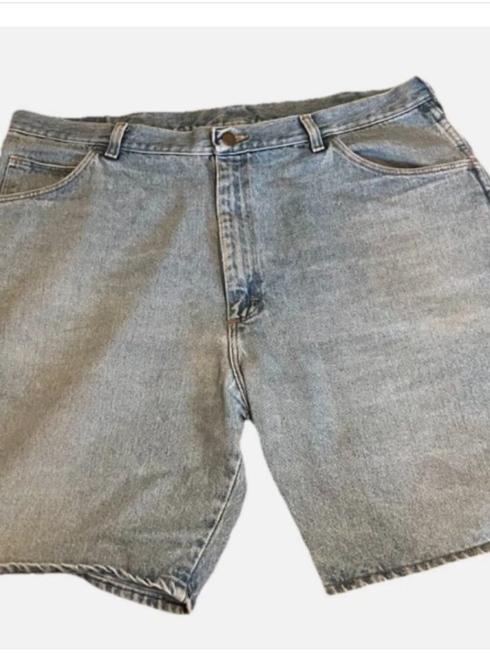 Wrangler Authentics Denim Shorts Mens 40 Relaxed Fit Light Wash